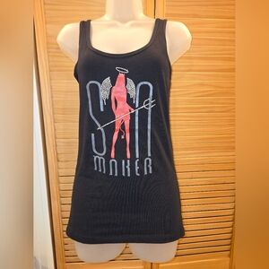 Black Sin Maker Graphic Tank Top